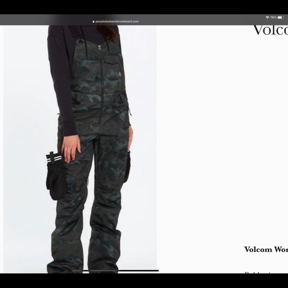 Volcom Other - Volcom Women’s Swift Snow Bib Overall - Covert Green - Size Large NEW WITH TAGS